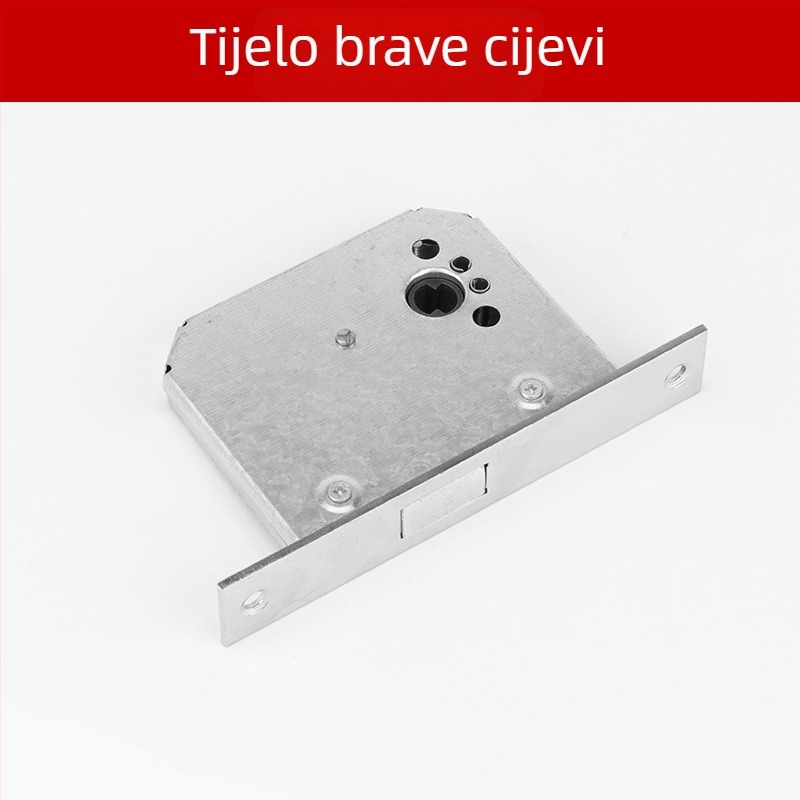 Ručka za protupožarna vrata od nehrđajućeg čelika s okruglim cilindričnim profilom – CB-SIA, ručka s mehanizmom zaključavanja za protupožarna vrata i hodnike, moderni minimalistički dizajn