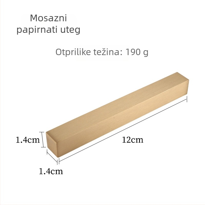 Copper Shantang bakrena papirna težina i držač četkica za kaligrafiju, stolna dekoracija, Model: Paperweight