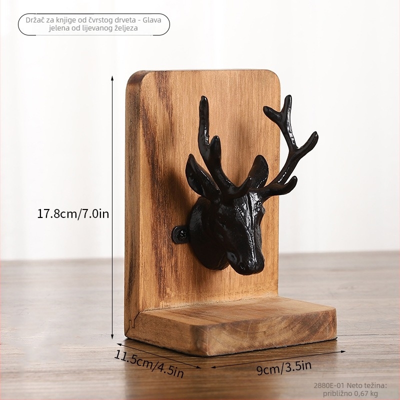 Elegance drveni držač za knjige za stolno korištenje, vertikalni, pokretni — 2880e