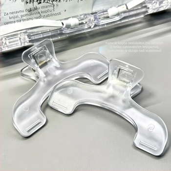 Akrilni klip za bilješke i knjige, plastična konstrukcija, za učenike