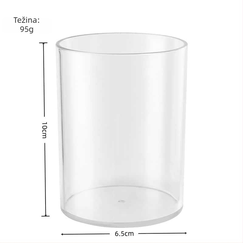 Prozirni kubični držač za olovke od PP plastike, mogućnost otiska logotipa i prilagodbe