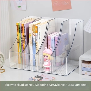 Proziran stolni regal za knjige; plastični materijal; pakiranje: 1 komad; nije uvezen