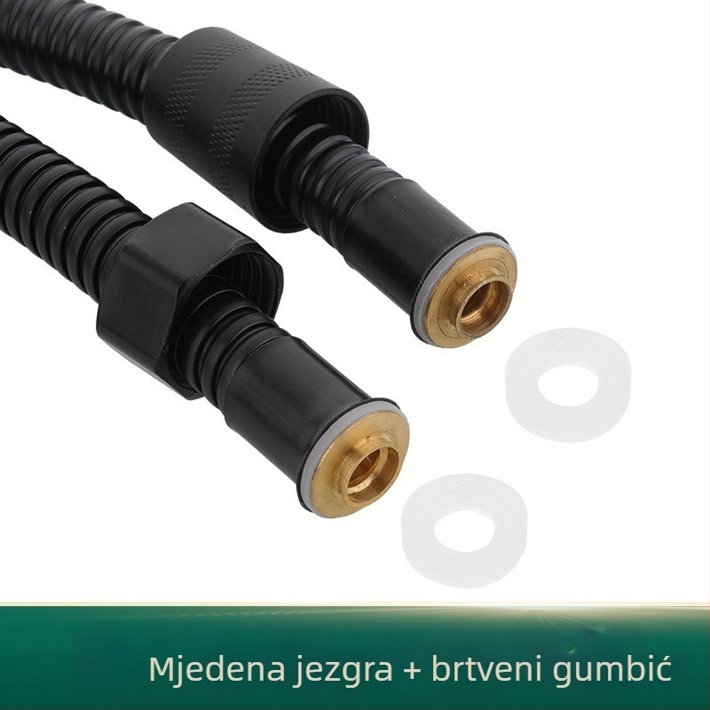 Tuš cijev s bakrenim jezgrom, PVC cijev za tuš, Model 001, ručna montaža navijanjem