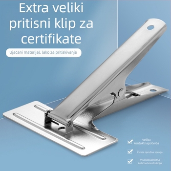 Klip za račune za računovodske dokumente - Nehrđajući čelik, Model 0001, Pojedinačno pakiranje