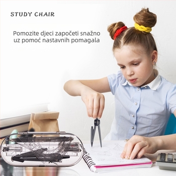 Deli 9591 školski set: set ravnala, šestar, pero, gumica, zamjenski nastavak za šestar