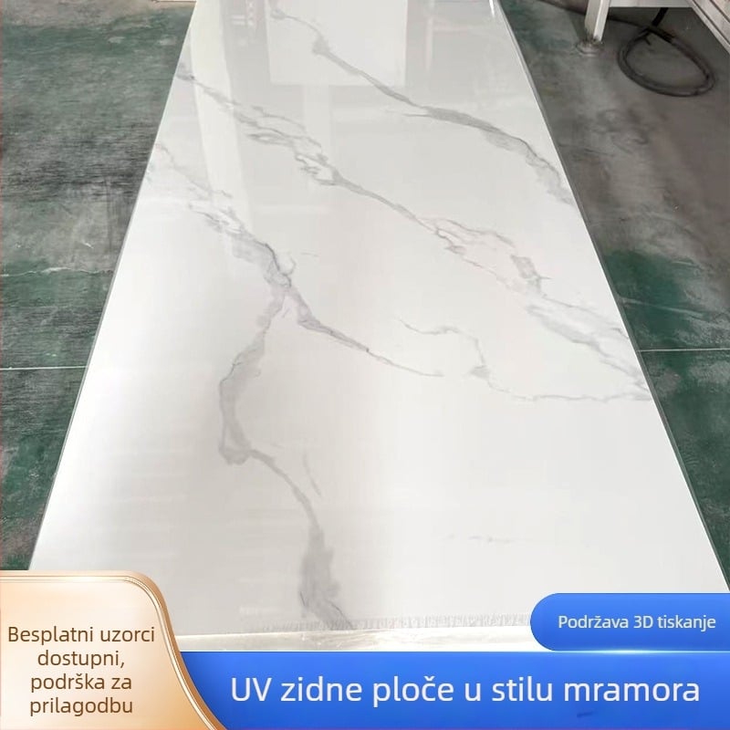 UV visokog sjaja zidni panel, imitacija mramora, materijal: kamen-plastik, debljina: 2/2,5/2,8/3 mm, model 10, stilovi: plosni, Novi kineski stil, moderni minimalizam, lagani luksuz