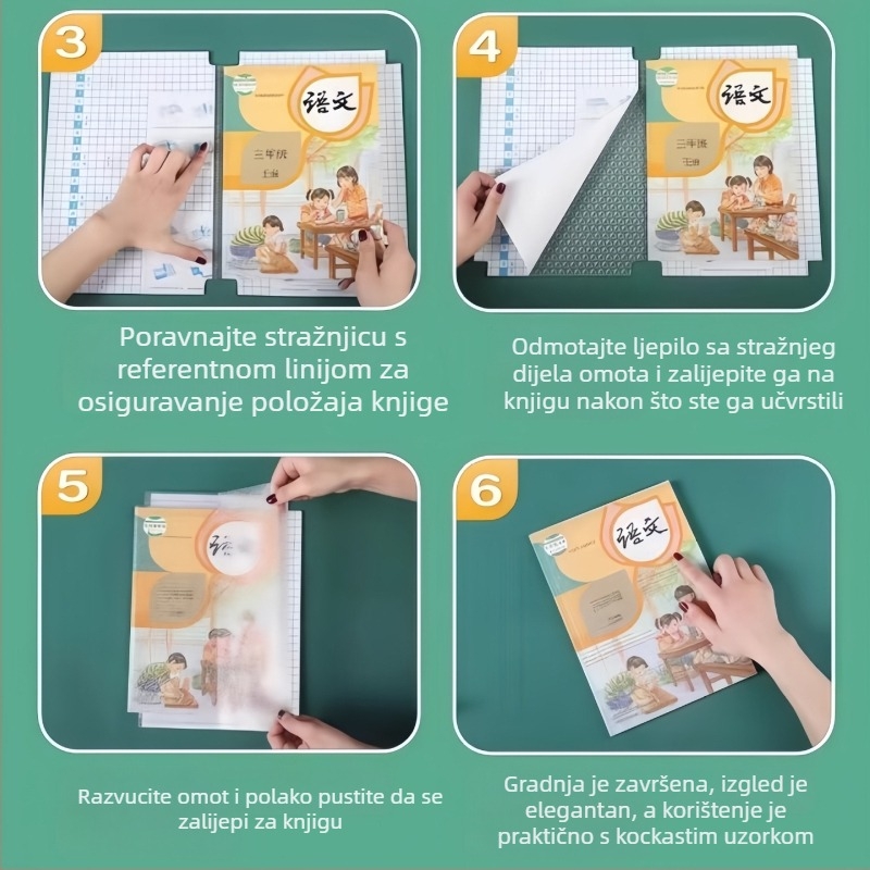 Trend plastične samoljepljive korice za knjige za učenike – poklon, bez IP dozvole, uvoz: Ne