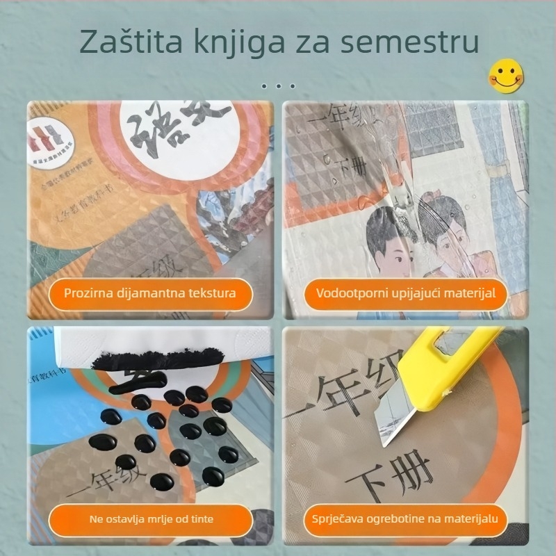 Trend plastične samoljepljive korice za knjige za učenike – poklon, bez IP dozvole, uvoz: Ne