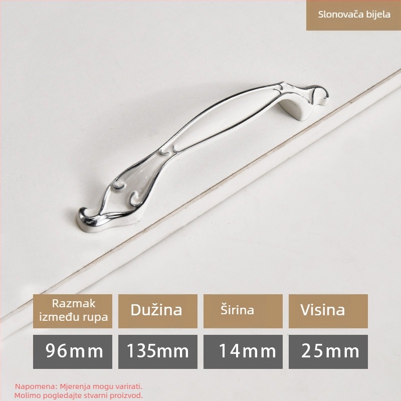 Ručka za ormar – moderni minimalistički stil, cinkova legura, bar oblik, skrivena ugradnja, modeli 919/912/2026/2010