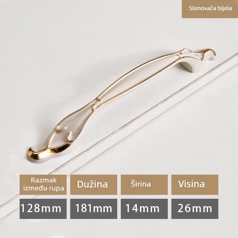 Ručka za ormar – moderni minimalistički stil, cinkova legura, bar oblik, skrivena ugradnja, modeli 919/912/2026/2010