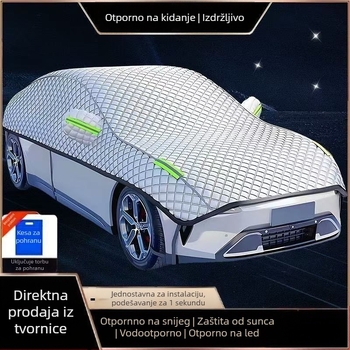 Pokrov za automobil, ojačan, Oxford tkanina, zaštita od grada, zaštita od sunca i toplinska izolacija, univerzalna prilagodba