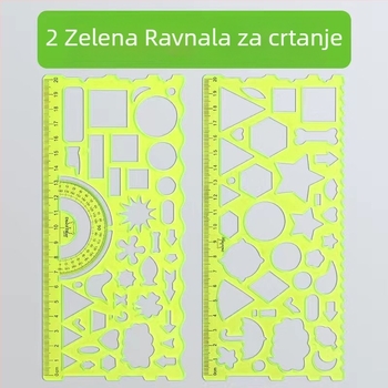 Vodilica za crtanje - plastično tvrdo ravnalo, 46 g, u pakiranju u vrećici, bez logotipa