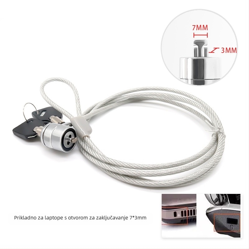 4-znamenkasti brojčani zaključavanje s metalnom užadi za prijenosna računala, model 2005