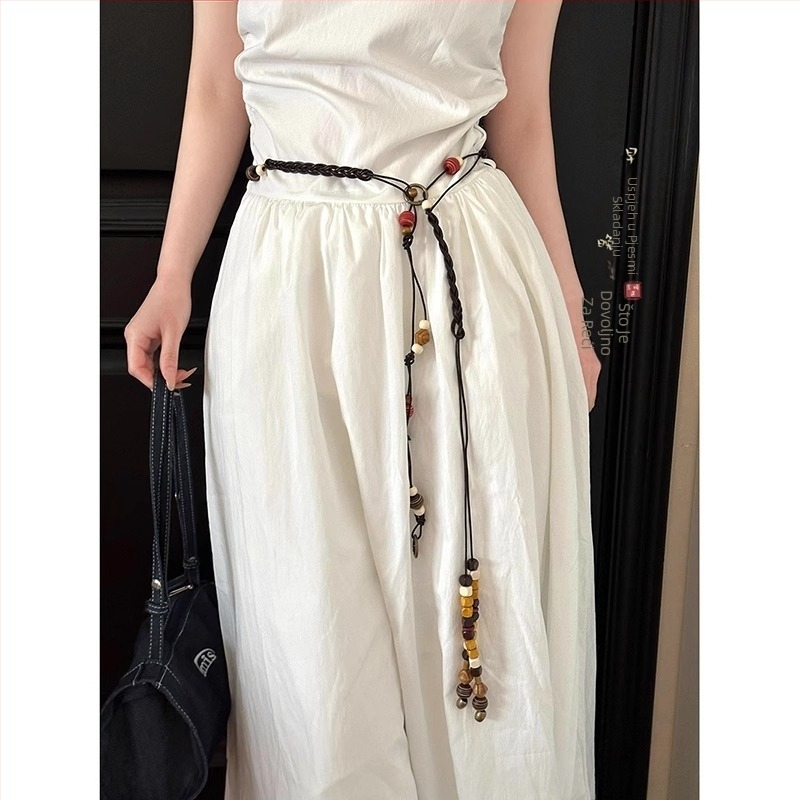 Boemski pleteni kaiš za struk, etnički stil, platnena tkanina, unisex, odrasli
