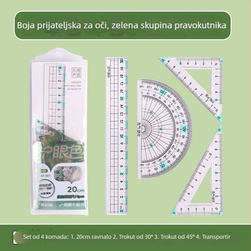 Lex/lexuan set centimetarskih ravnala, model Lxh520332, plastika, 4-dijelni set, neto težina 55 g