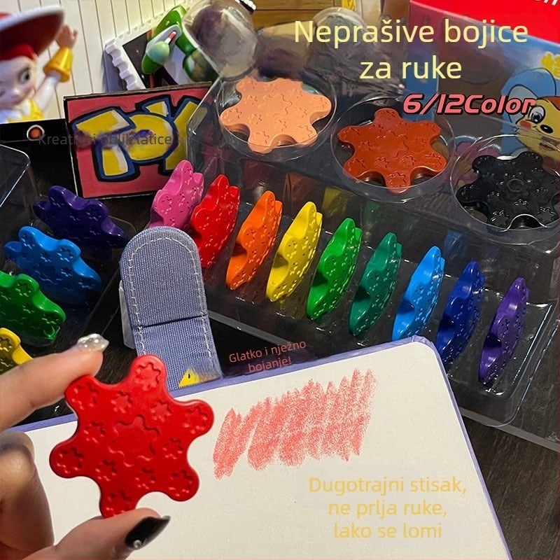 Kreda u obliku latice za crtanje — poklon set, prilagodljiv, pakiranje karton/plastika