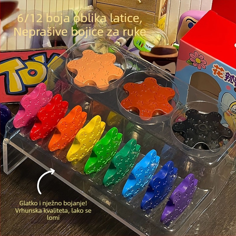 Kreda u obliku latice za crtanje — poklon set, prilagodljiv, pakiranje karton/plastika