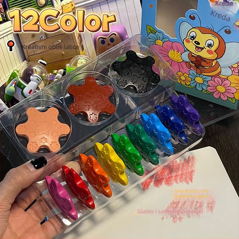 Kreda u obliku latice za crtanje — poklon set, prilagodljiv, pakiranje karton/plastika