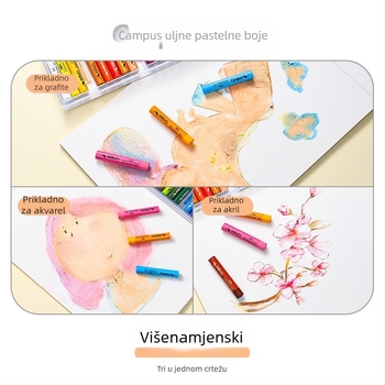 Set uljnih pastelnih boja Kokuyo, model WSG-CR101B, poklon za razredne kolege za Božić