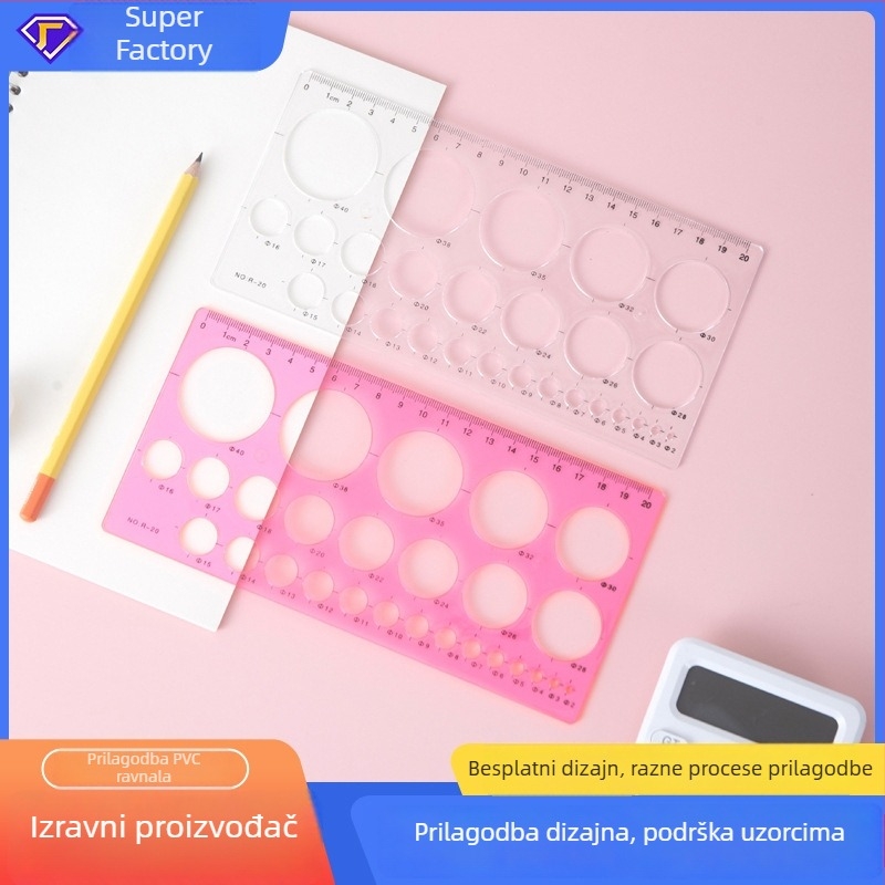 Jintao Wanhua plastično pravilo, 245 g, centimetarski geometrijski crtajući alat