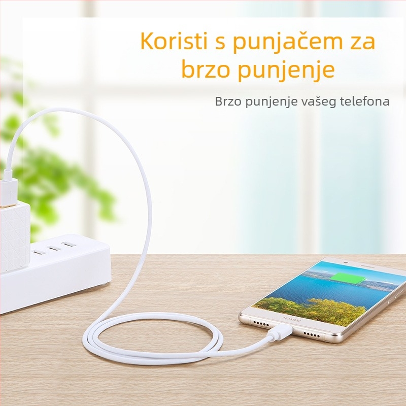 CE-LINK Micro USB kabel za podatke - čisti bakreni vod, oklop opleten s aluminijskom folijom i zemljanim vodom, PVC kućište, automatsko isključivanje