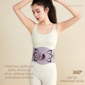 Trbušna masažna traka s EMS mikrostrujom, vibracija i toplinska kompresija, punjiva, mehaničko upravljanje, 4 brzine, do 4 masažnih glava