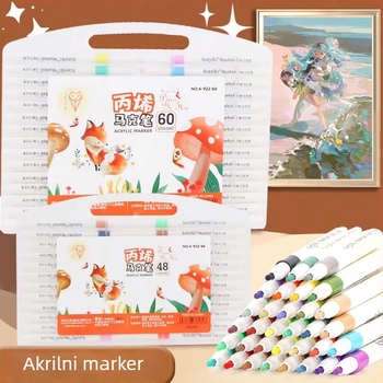 Akrilni marker za crtanje za osnovnu školu, sa skladnim dizajnom, ne probija papir, marka Qiwang