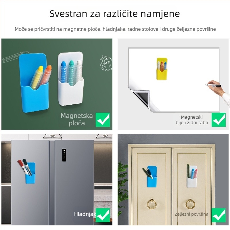 Magnetski držač za olovke – Plastika, Kvadratnog oblika, Logotip Can, Mogućnost prilagodbe, Odobrena privatna marka