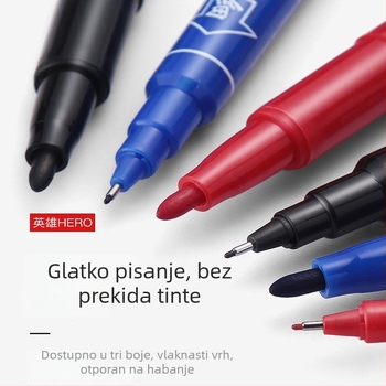 Hero marker na bazi ulja s dvostrukim vrhovima za djecu, otporan na izblijedivanje, za debele i tanke linije