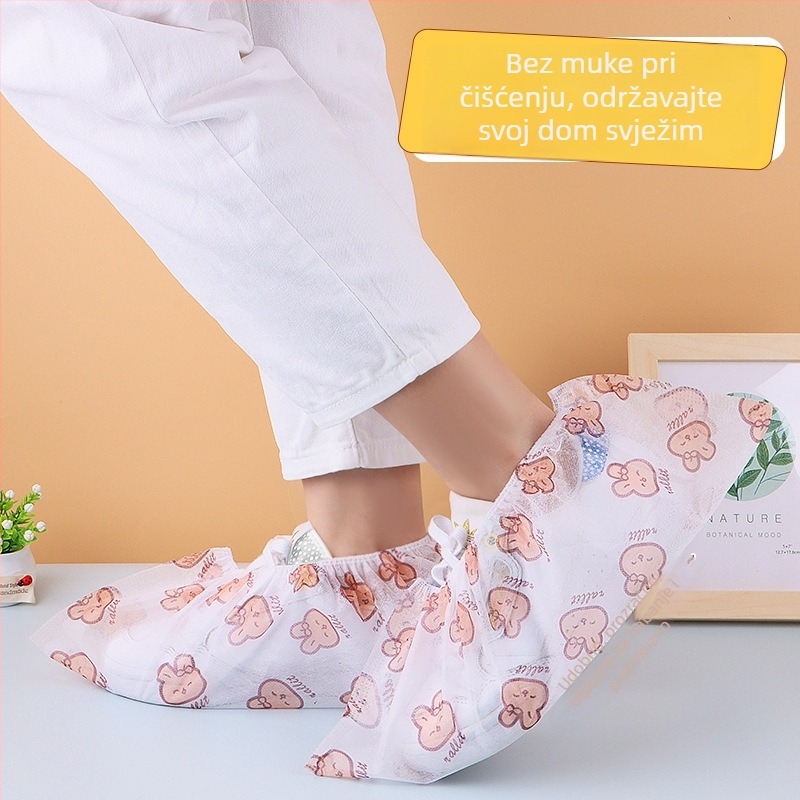 Jednokratne tiskane navlake za cipele od netkanog materijala, otporne na prašinu, debeli, za radionicu i učionicu