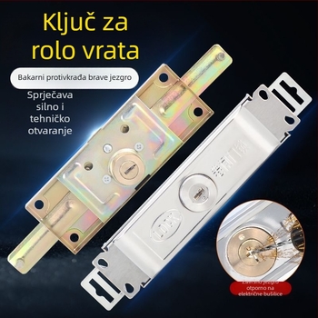 Univerzalni zatezni brava za rolete, željezno jezgro s bakrenim središtem, model Cross/Computer/Moon, srednje ili donje otvaranje, tip: zatezna brava