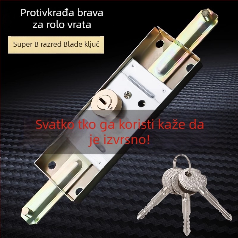 Univerzalni zatezni brava za rolete, željezno jezgro s bakrenim središtem, model Cross/Computer/Moon, srednje ili donje otvaranje, tip: zatezna brava