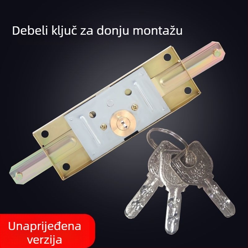 Univerzalni zatezni brava za rolete, željezno jezgro s bakrenim središtem, model Cross/Computer/Moon, srednje ili donje otvaranje, tip: zatezna brava