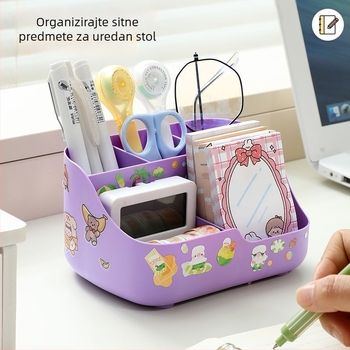 Držač za olovke — PP plast, 2L kapacitet, bez poklopca, moderan minimalistički stolni organizator