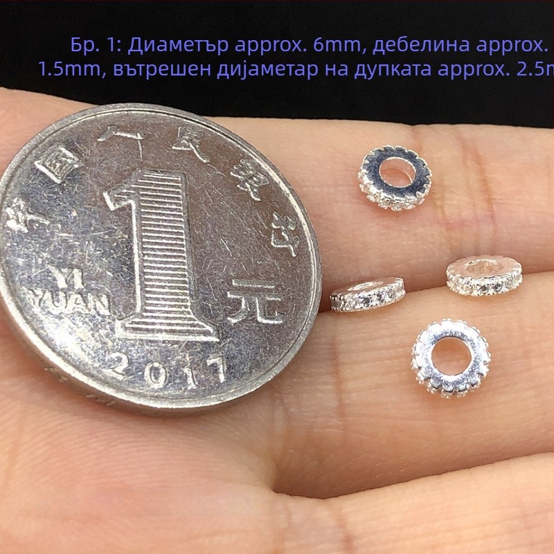 DIY nakit od srebra 925, mikro-set cirkon perle, distančne perle i kristalni detalji na pletenom ručnom užetu za narukvice i ogrlice