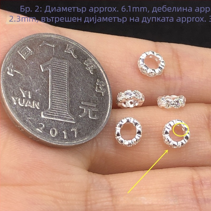 DIY nakit od srebra 925, mikro-set cirkon perle, distančne perle i kristalni detalji na pletenom ručnom užetu za narukvice i ogrlice