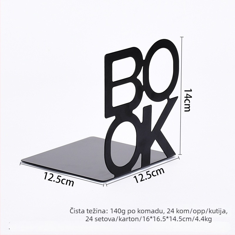 Metalni stalak za knjige za ured i školu – Model 2013, Materijal: metal, Neto težina: 140 g, Pakiranje: 24 kom./karton