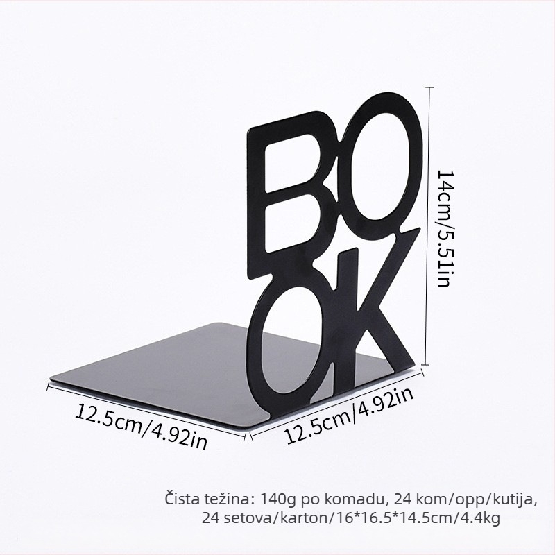 Metalni stalak za knjige za ured i školu – Model 2013, Materijal: metal, Neto težina: 140 g, Pakiranje: 24 kom./karton