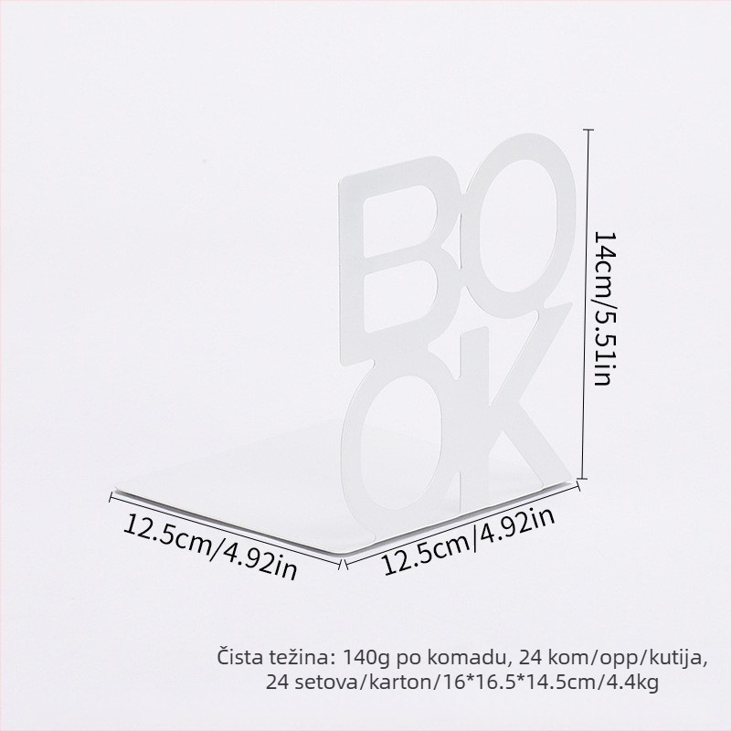 Metalni stalak za knjige za ured i školu – Model 2013, Materijal: metal, Neto težina: 140 g, Pakiranje: 24 kom./karton