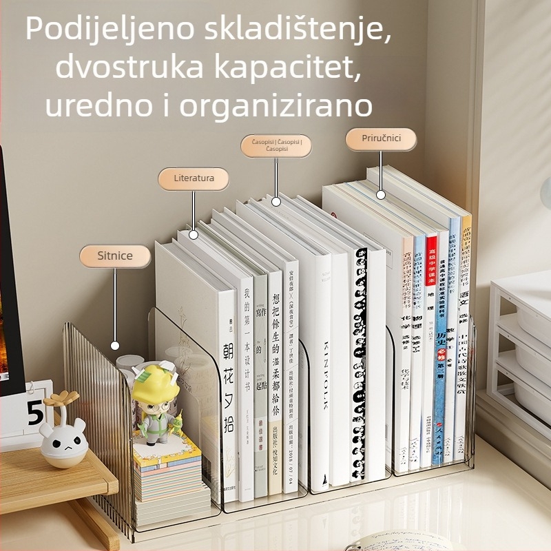 Prozirni stolni držač za knjige, plastika, model: Book Stand, neto težina 180