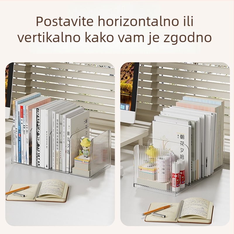 Prozirni stolni držač za knjige, plastika, model: Book Stand, neto težina 180