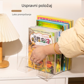Stolni držač knjiga s pregradama, plastični, model 38011215 (Model: 38011215, Materijal: Plastika, Uvoz: Ne, IP potvrda: Ne)