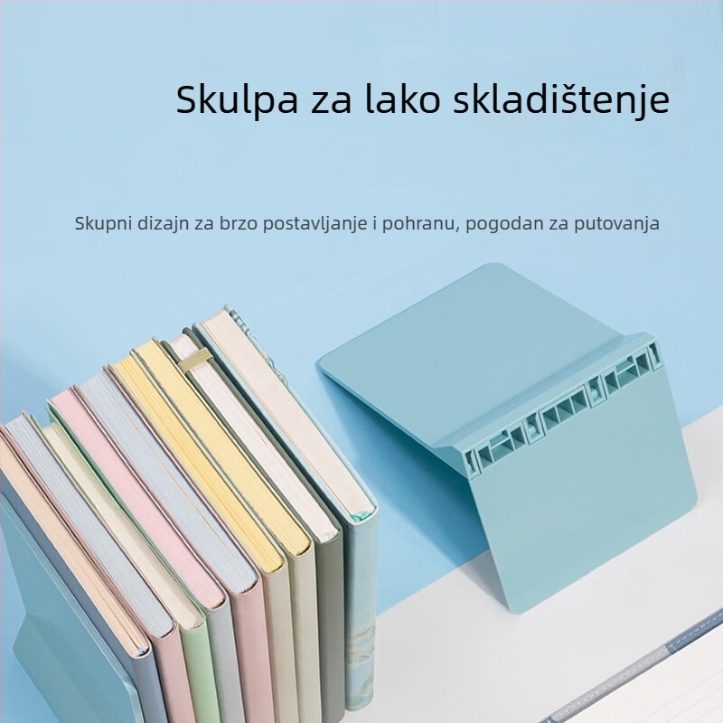 Deli Metalni Držač Knjiga s Drškom za Stolom, Debeli Držač za Knjige, Kreativan i Jednostavan Dizajn za Skladištenje u Uredu (Brand: Deli; Materijal: Metal; Nije Električno; Za Ured)