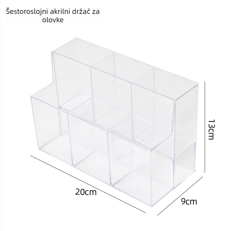 Držač za olovke na stol, plastični organizator kvadratnog oblika, model 9390, Shengwang