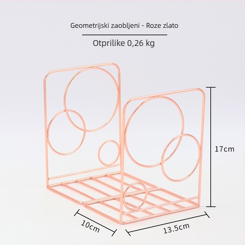 Yiheng L-oblik metalni držač za knjige, set od 2 komada, specififikacije 5545, neto težina 5