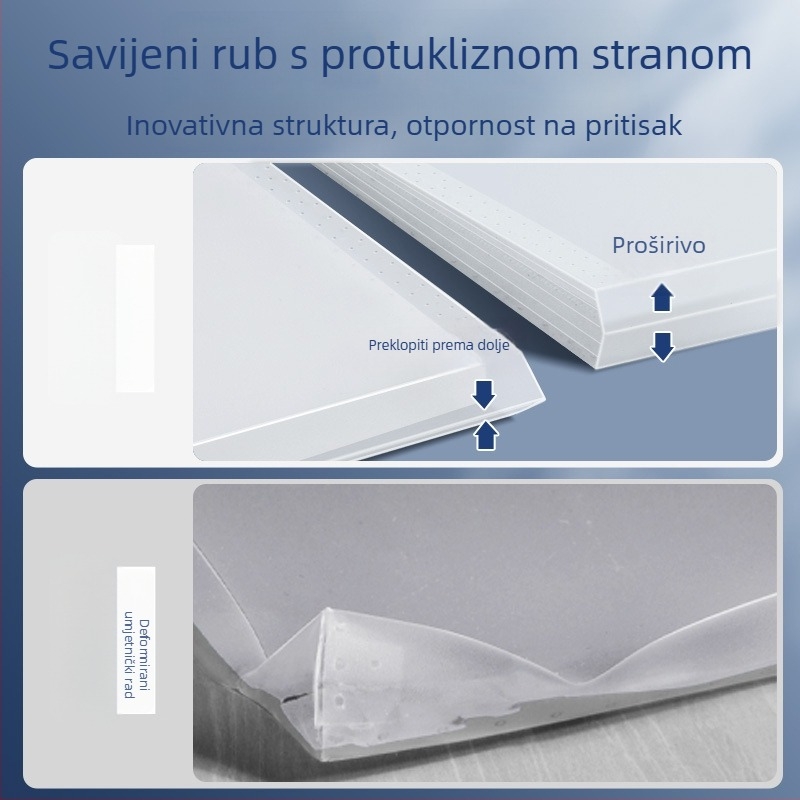 Torba za skice za pohranu – plastika, Dehong, 3 sloja, 4 pretinca