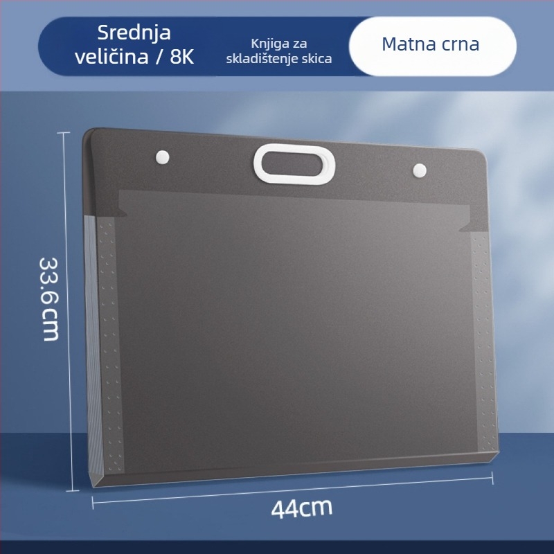 Torba za skice za pohranu – plastika, Dehong, 3 sloja, 4 pretinca