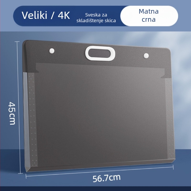 Torba za skice za pohranu – plastika, Dehong, 3 sloja, 4 pretinca