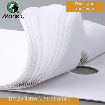 Jednokratni papir za paletu – bez pranja, s mogućnošću kidanja i odljepljivanja, kvadratnog oblika, za uljne, akrilne i gouache boje