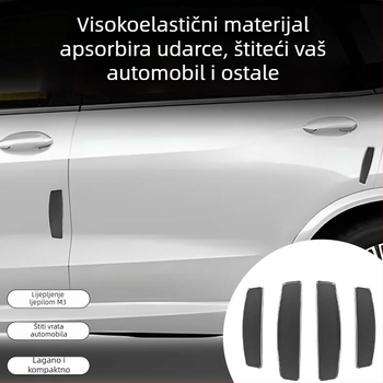 Silikonasta zaštitna traka za rub vrata automobila, debela i otporna na trošenje, model AC-715A, univerzalna kompatibilnost, marka carfu